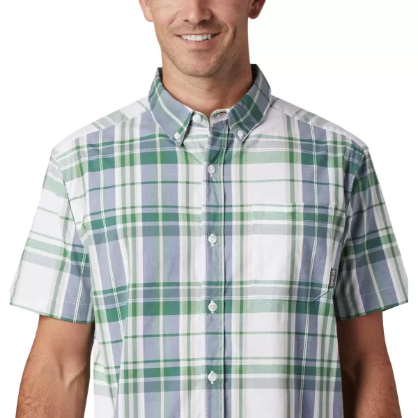 Columbia Mens Rapid Rivers Ii Short Sleeve ShirtTrue Green Large Plaid