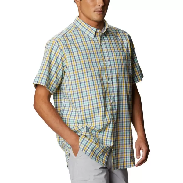 Columbia Mens Rapid Rivers Ii Short Sleeve ShirtYellow Gingham