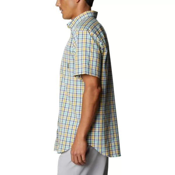 Columbia Mens Rapid Rivers Ii Short Sleeve ShirtYellow Gingham