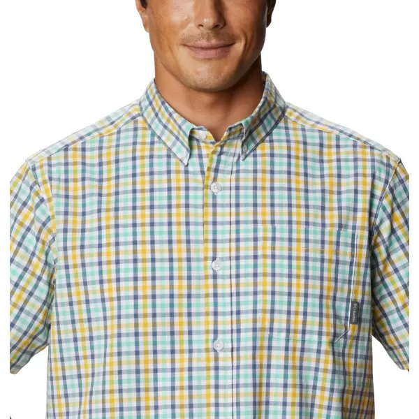 Columbia Mens Rapid Rivers Ii Short Sleeve ShirtYellow Gingham