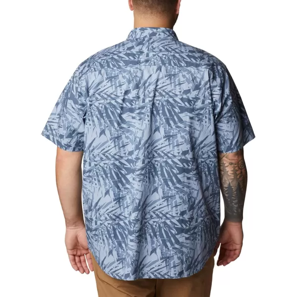 Columbia Mens Rapid Rivers Printed Short Sleeve ShirtBluestone Dye Palms