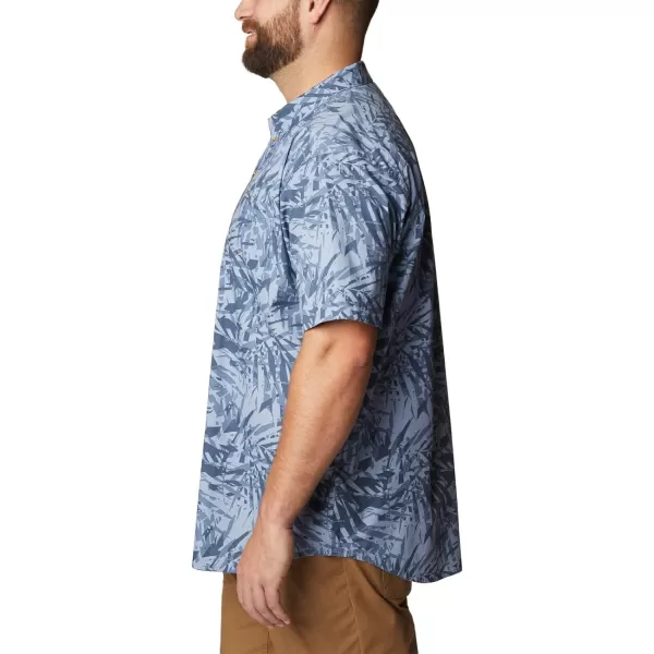 Columbia Mens Rapid Rivers Printed Short Sleeve ShirtBluestone Dye Palms