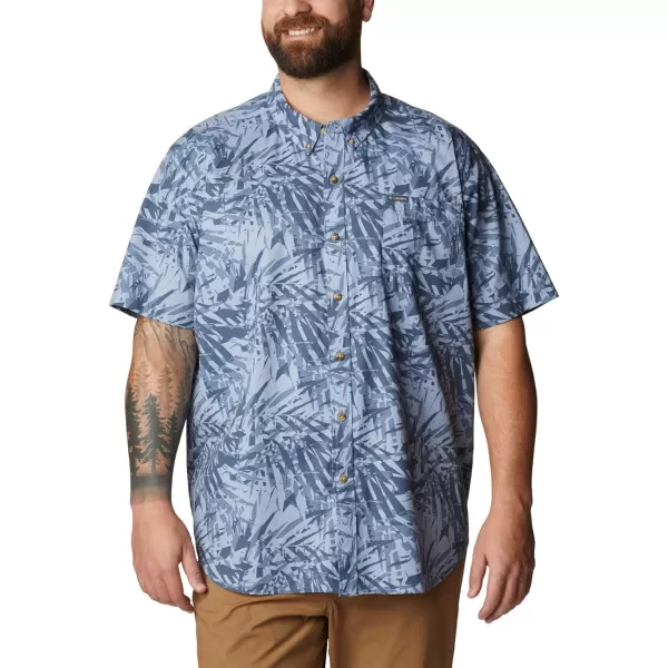 Columbia Mens Rapid Rivers Printed Short Sleeve ShirtBluestone Dye Palms