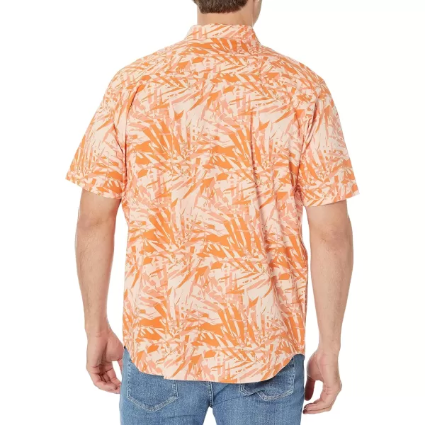 Columbia Mens Rapid Rivers Printed Short Sleeve ShirtDesert Orange Dye Palms