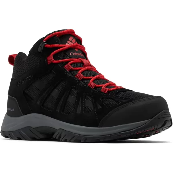 Columbia Mens Redmond Iii Mid Waterproof Hiking Shoe2024 BlackMountain Red