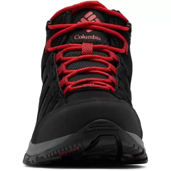 Columbia Mens Redmond Iii Mid Waterproof Hiking Shoe2024 BlackMountain Red