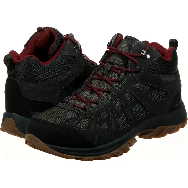 Columbia Mens Redmond Iii Mid Waterproof Hiking ShoeNoriRed Jasper