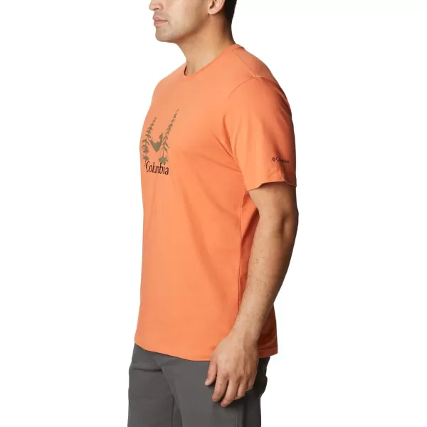 Columbia Mens Rockaway River Outdoor Short SleeveDesert OrangeSnoozin Graphic