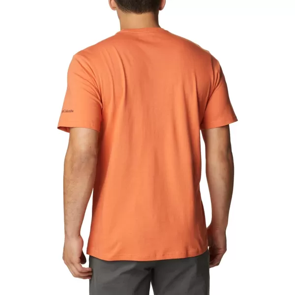 Columbia Mens Rockaway River Outdoor Short SleeveDesert OrangeSnoozin Graphic