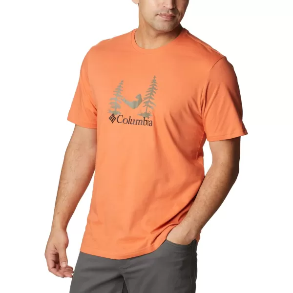 Columbia Mens Rockaway River Outdoor Short SleeveDesert OrangeSnoozin Graphic