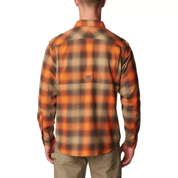 Columbia Mens Roughtail Stretch Flannel LsCordovan Buck Plaid