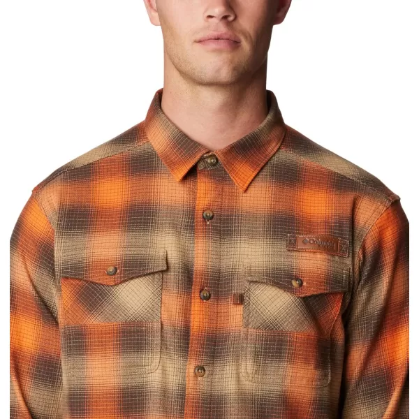 Columbia Mens Roughtail Stretch Flannel LsCordovan Buck Plaid