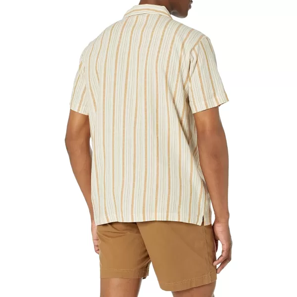 Columbia Mens Sage Springs Linen Short SleeveAncient Fossil Strolling Stripe