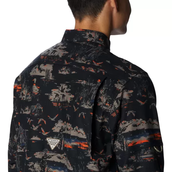 Columbia Mens Sharptail FlannelBlack Duck Dog Print
