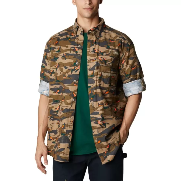 Columbia Mens Sharptail FlannelFlax Duck Range Camo