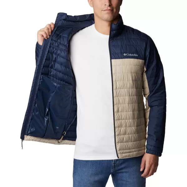 Columbia Mens Silver Falls JacketAncient FossilCollegiate Navy