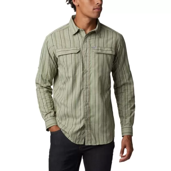 Columbia Mens Silver Ridge 20 Plaid Long Sleeve ShirtSafari Multi Grid