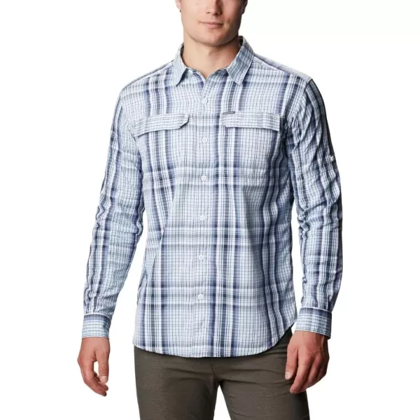 Columbia Mens Silver Ridge 20 Plaid Long Sleeve ShirtSky Blue Multi Plaid