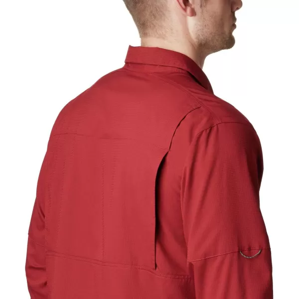 Columbia Mens Silver Ridge Lite Long Sleeve ShirtRed Jasper