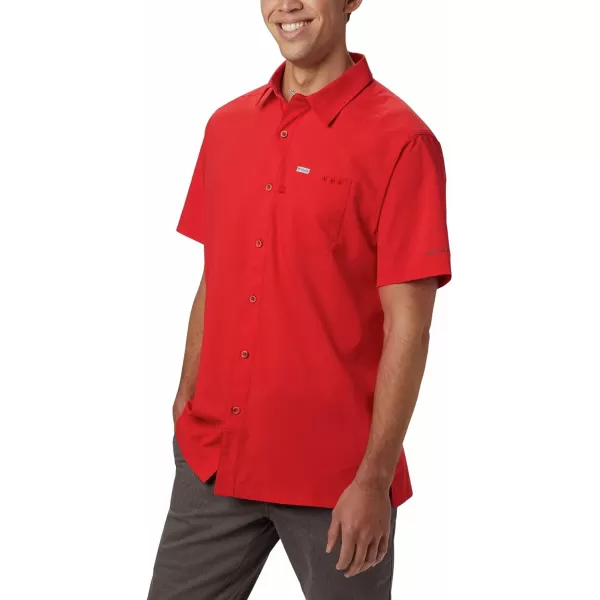 Columbia Mens Slack Tide Camp ShirtRed Spark