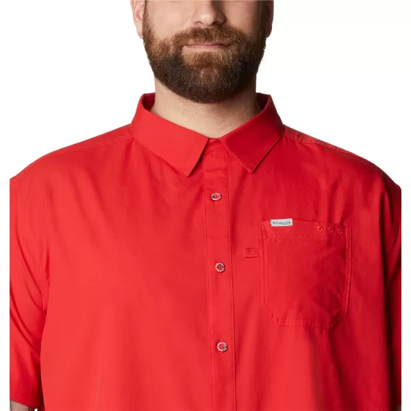 Columbia Mens Slack Tide Camp ShirtRed Spark