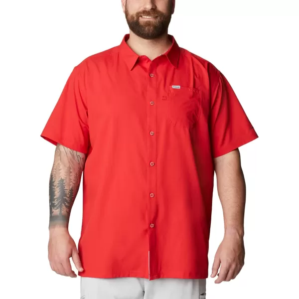 Columbia Mens Slack Tide Camp ShirtRed Spark