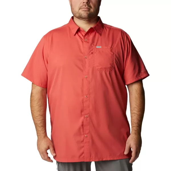 Columbia Mens Slack Tide Camp ShirtSunset Red