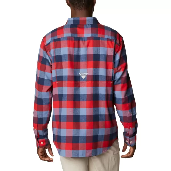 Columbia Mens Slack Tide Flannel Long SleeveRed Spark Multi Check