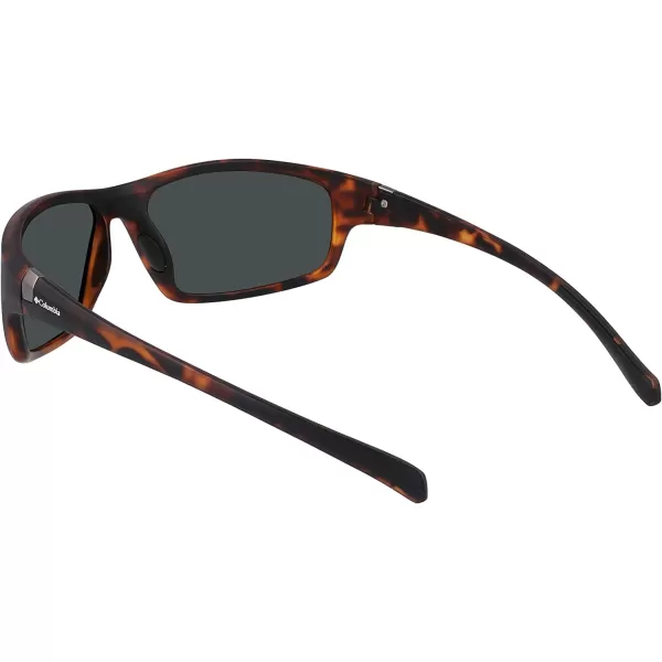 Columbia Mens Slick Creek Rectangular SunglassesMatte Tort amp BlackGreen Mirror