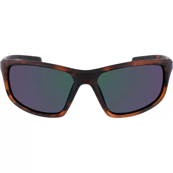 Columbia Mens Slick Creek Rectangular SunglassesMatte Tort amp BlackGreen Mirror