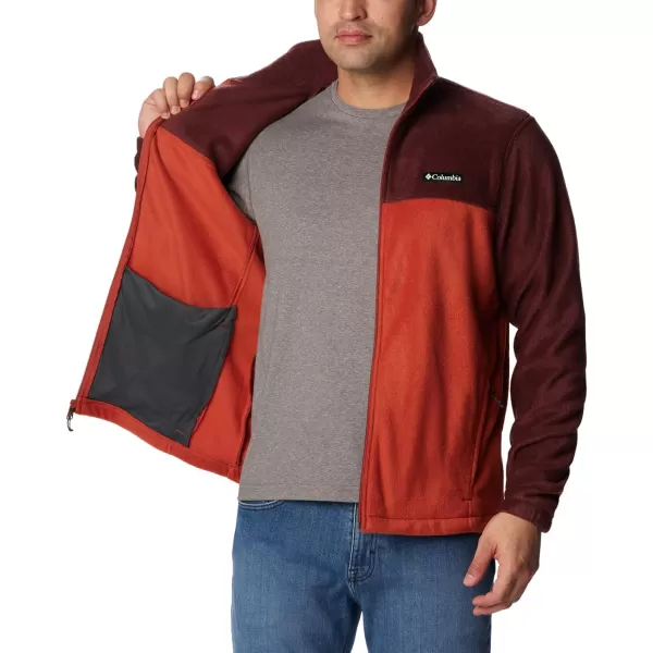 Columbia Mens Steens Mountain 20 Full Zip Fleece JacketElderberryWarp Red