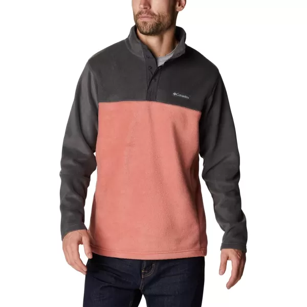 Columbia Mens Steens Mountain Half SnapDark CoralShark