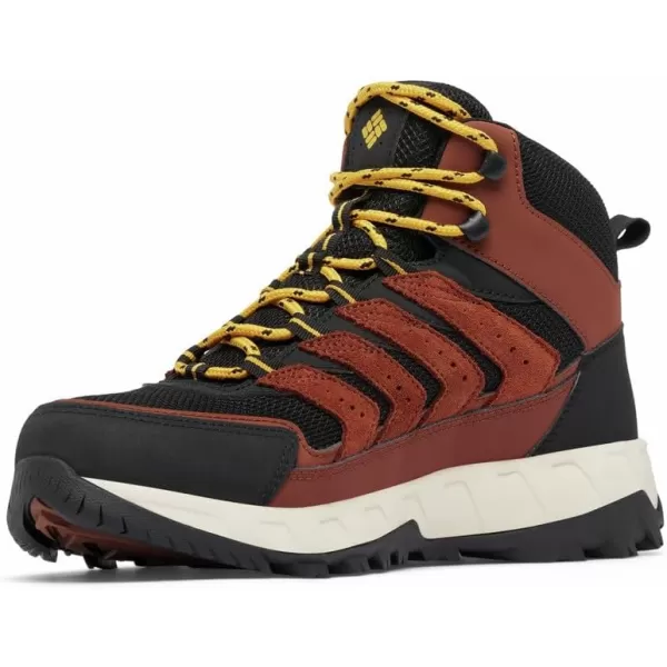 Columbia Mens Strata Trail Mid Waterproof Hiking ShoeCinnamon  Golden Yellow