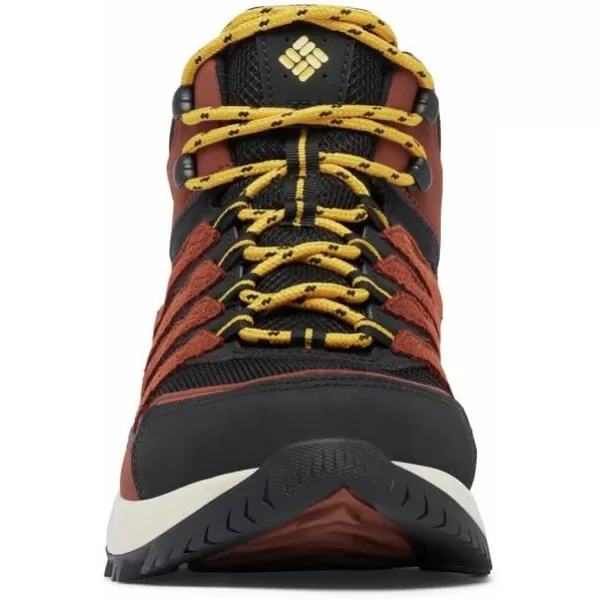 Columbia Mens Strata Trail Mid Waterproof Hiking ShoeCinnamon  Golden Yellow