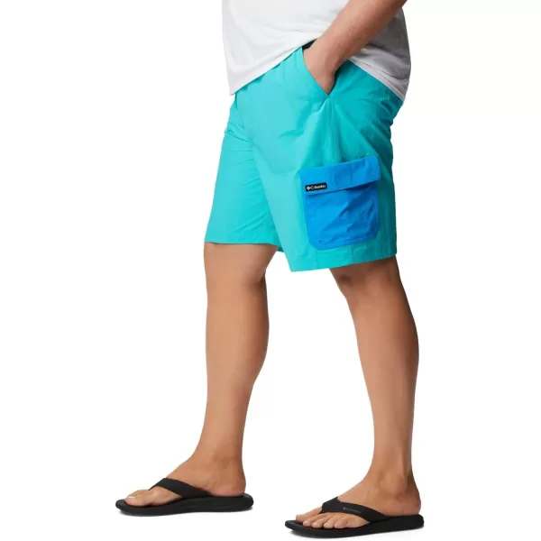 Columbia Mens Summerdry Brief ShortBright Aqua