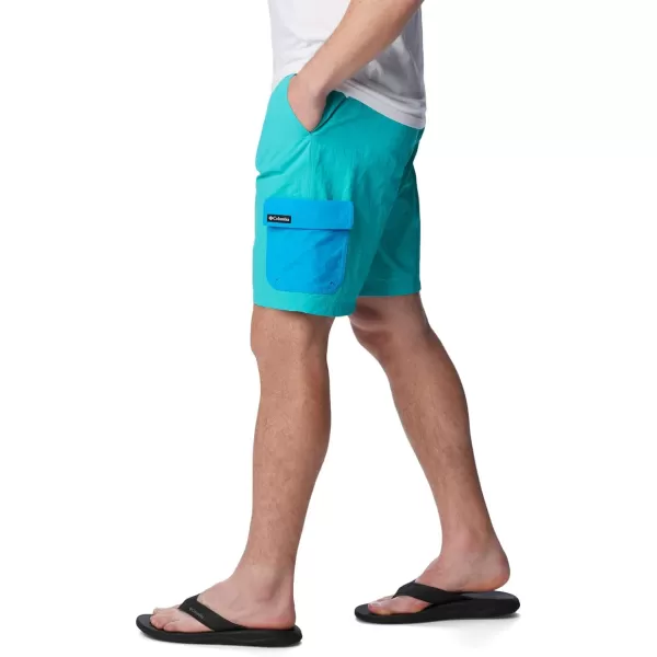 Columbia Mens Summerdry Brief ShortBright Aqua