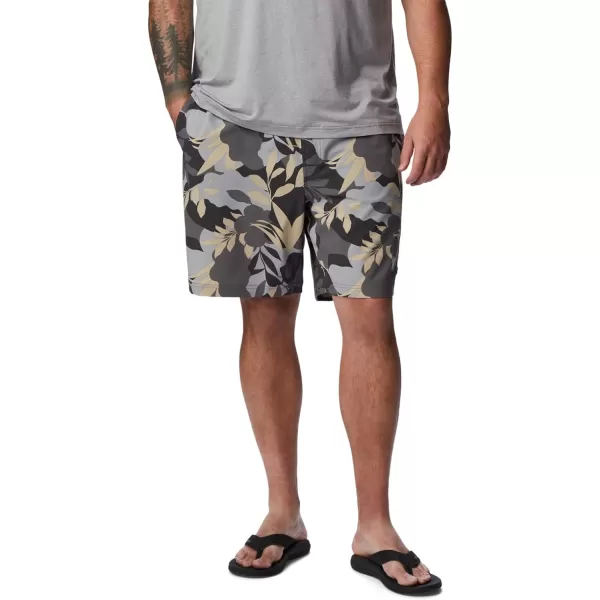 Columbia Mens Summertide Stretch Printed ShortCity Grey Floriated