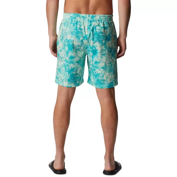 Columbia Mens Summertide Stretch Printed ShortIce Green Sketchy Paradise