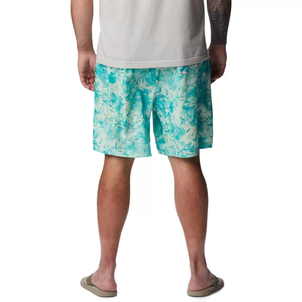 Columbia Mens Summertide Stretch Printed ShortIce Green Sketchy Paradise