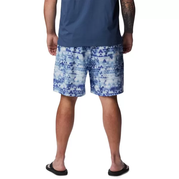 Columbia Mens Summertide Stretch Printed ShortPurple Lotus Distant Peaks