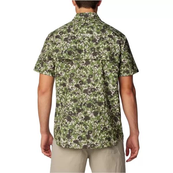 Columbia Mens Summit Valley Woven Short Sleeve ShirtCanteen Pop Florid