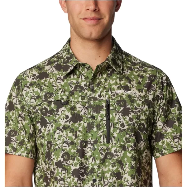 Columbia Mens Summit Valley Woven Short Sleeve ShirtCanteen Pop Florid