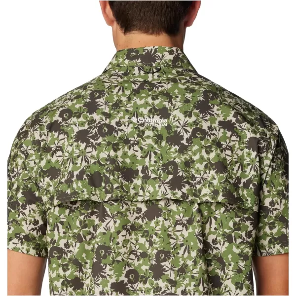 Columbia Mens Summit Valley Woven Short Sleeve ShirtCanteen Pop Florid