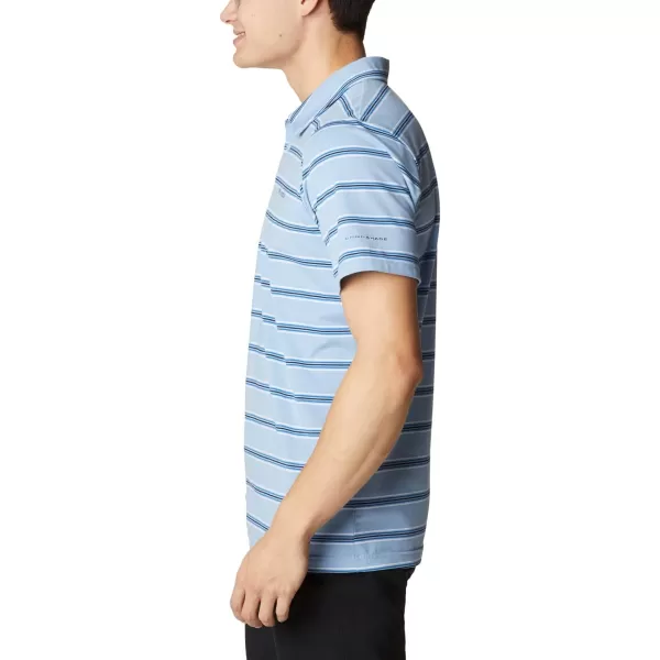 Columbia Mens Sun Trek PoloJet Stream Scattered Stripe