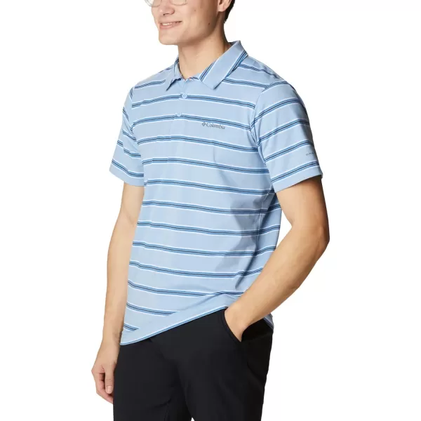 Columbia Mens Sun Trek PoloJet Stream Scattered Stripe