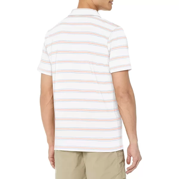 Columbia Mens Sun Trek PoloWhite Scattered Stripe