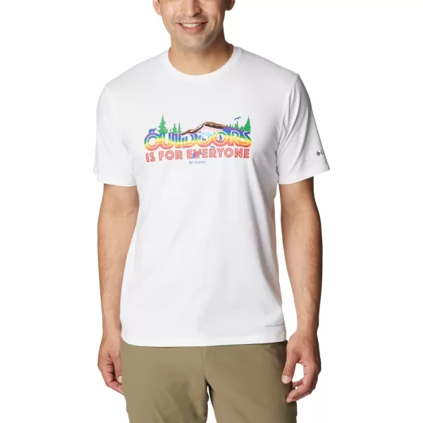 Columbia Mens Sun Trek Short Sleeve Graphic TeeWhiteAll for Outdoor Pride Graphic