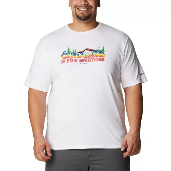 Columbia Mens Sun Trek Short Sleeve Graphic TeeWhiteAll for Outdoor Pride Graphic