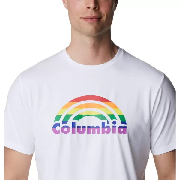 Columbia Mens Sun Trek Short Sleeve Graphic TeeWhiteColumbia Pride Graphic