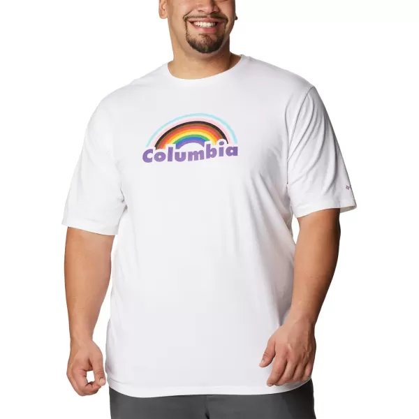 Columbia Mens Sun Trek Short Sleeve Graphic TeeWhiteColumbia Pride Graphic